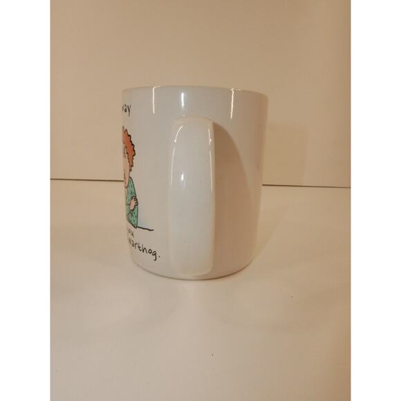 1988 Funny Shoebox Greetings Coffee Mug Cup Woman Dieting Appearance Warthog - Picture 5 of 9